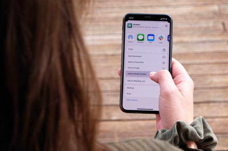 MOBIKO PWA dem Handy-Bildschirm hinzufügen
