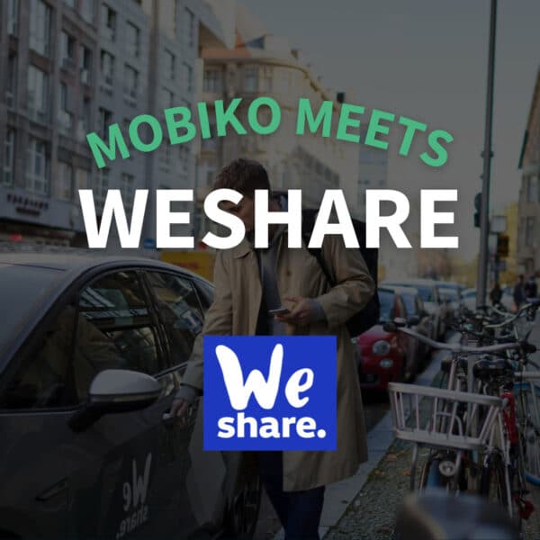 MOBIKO meets WeShare mit WeShare Logo