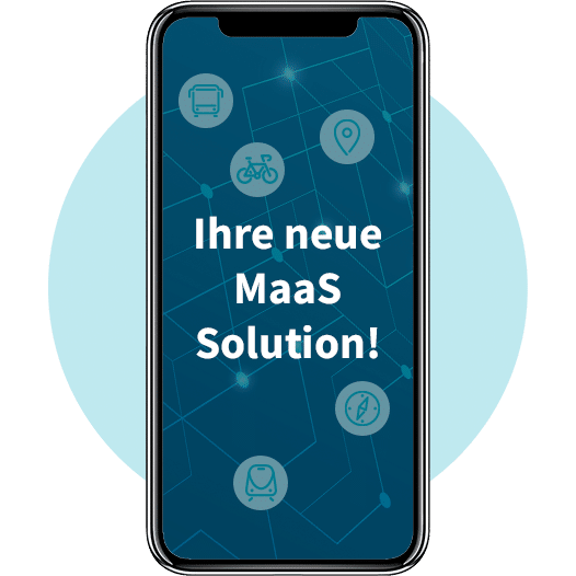 MOBIKO MaaS Solutions Webseite auf einem Handy Screen